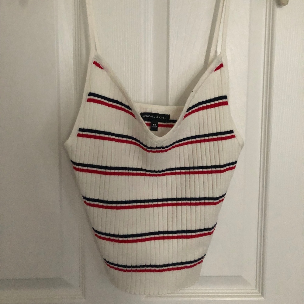 Kendall & Kylie striped crop tank